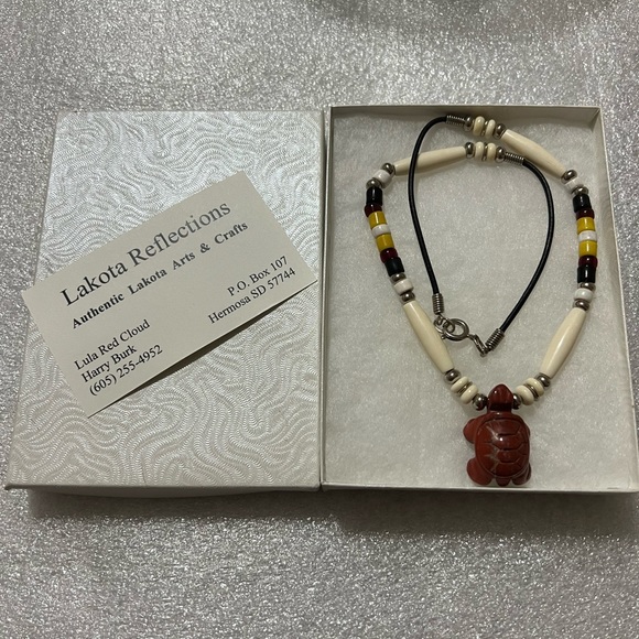 Authentic Lakota Arts & Craft beautiful Silver Navajo Turquoise NWT - Picture 9 of 13